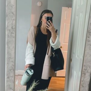 Stylish Two-Tone Cardigan